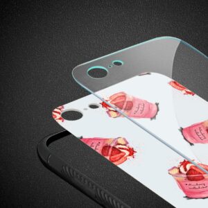 Reiko iPhone 7/8/SE2 Hard Glass Design TPU Case With Strawberry Cups - Image 3