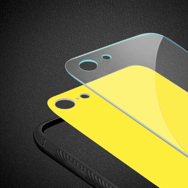 Reiko iPhone 7/8/SE2 Hard Glass Design TPU Case In Yellow - Image 3
