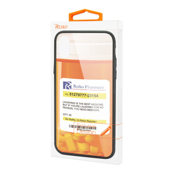 Reiko iPhone X/iPhone XS Hard Glass Design TPU Case With Pill Container - Image 4
