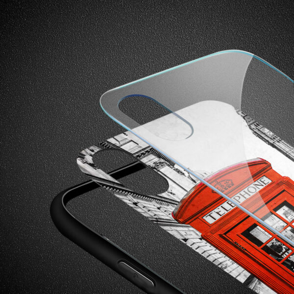 Reiko iPhone XS MAX Hard Glass Design TPU Case - Image 3