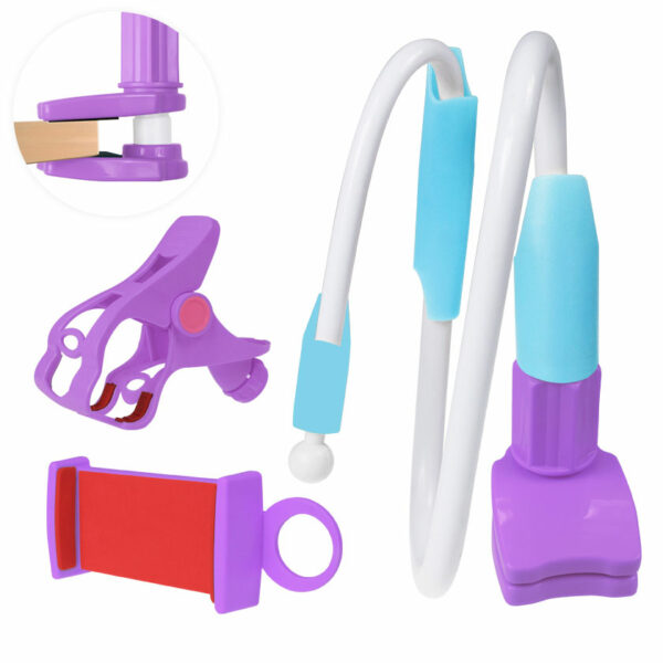 Reiko Universal Long Flexible Arms iPad / Tablet / Phone Holder In Purple - Image 3