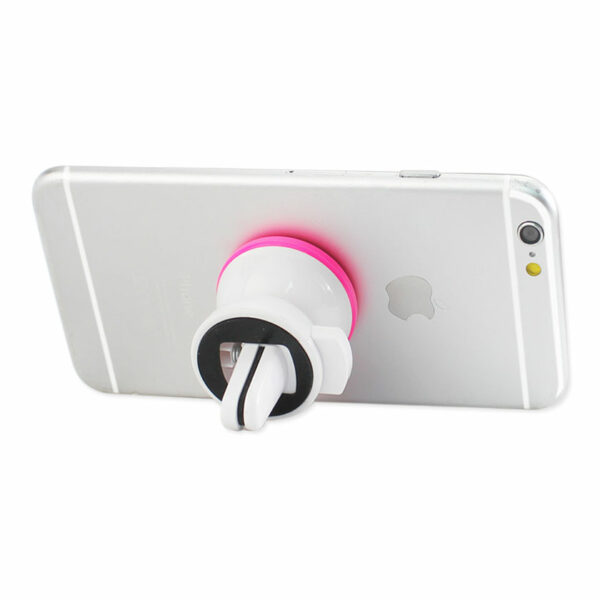 REIKO UNIVERSAL AIR VENT MAGNETIC CAR MOUNT PHONE HOLDER IN WHITE HOT PINK - Image 2