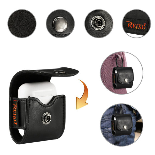 Reiko leather Case for Airpod in Black - Image 3