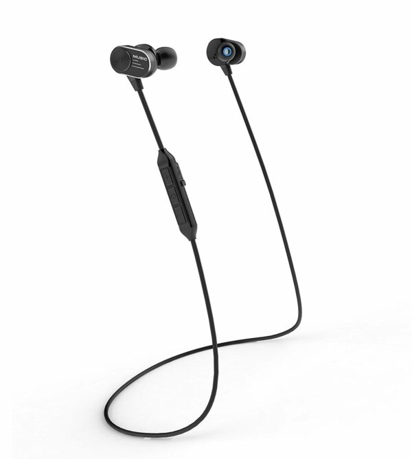 Wireless Sport Earphones with Magnetic Controlled Switch In Black