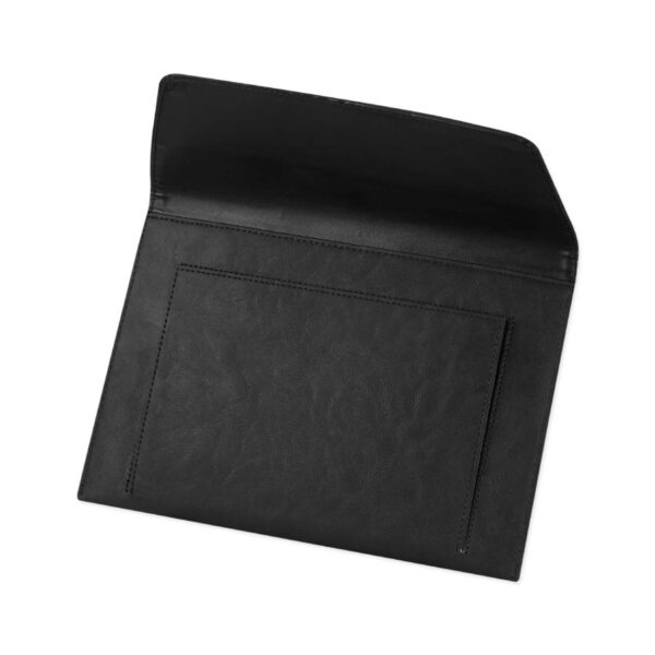 REIKO PREMIUM LEATHER CASE POUCH FOR 10.1INCHES IPADS AND TABLETS In BLACK - Image 2