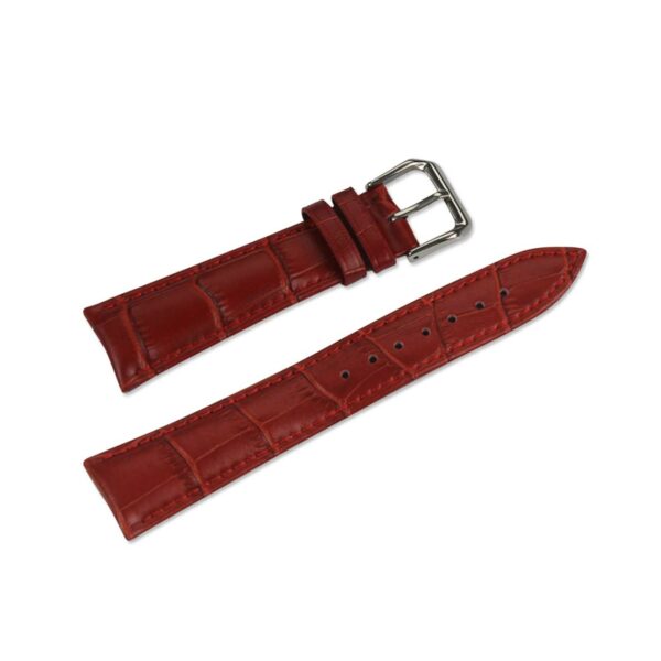 REIKO WATCH 42MM GENUINE LEATHER IWATCH BAND STRAP WITHOUT BAND ADAPTORS 38MM IN RED - Image 3