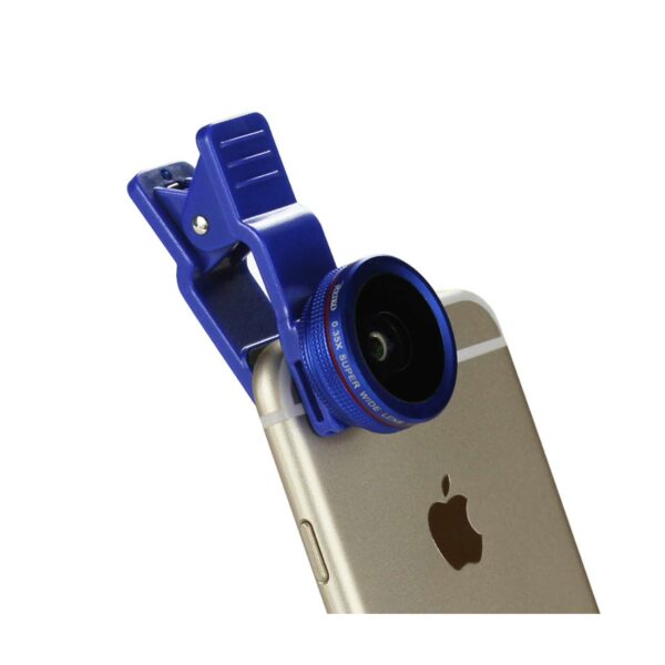 PROFESSIONAL HD CAMERA LENSKIT BUILT IN 15X MACRO LENS NAVY FOR IPHONES AND SMARTPHONES - Image 2