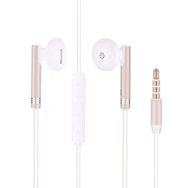 High Quality Sound Stereo Universal In-ear Earphones In Gold