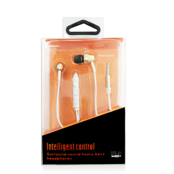 Intelligent Control Surround Sound Heavy Bass Headphones In Gold - Image 2