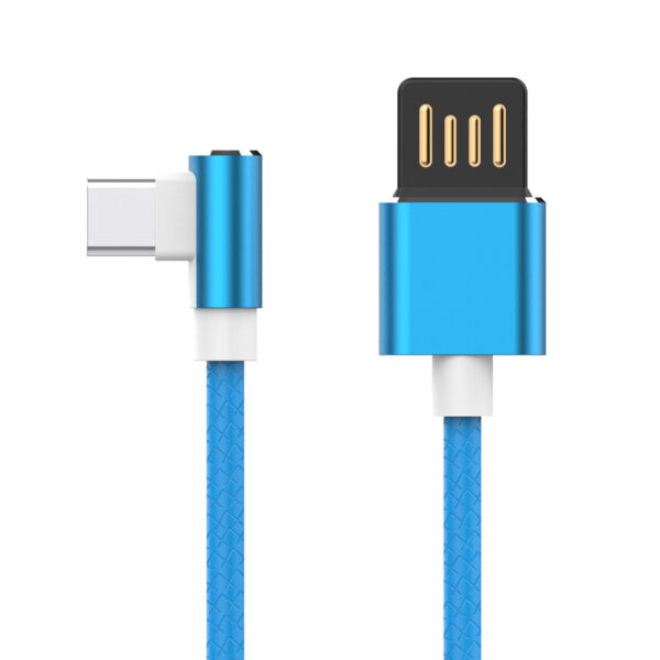 Moisture 2.6A Premium Full Steel USB Type C To Ligntning Data Cable In Blue - Image 2