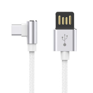 Moisture 2.6A Premium Full Steel USB Type C To Ligntning Data Cable In White - Image 2