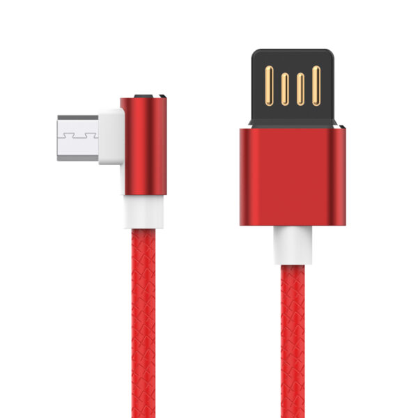 Moisture 2.6A Premium Full Steel  Micro USB To Ligntning Data Cable In Red - Image 2