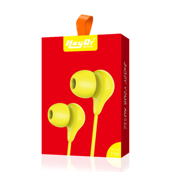 Hey Dr H86 In-Ear headphones in Yellow - Image 2