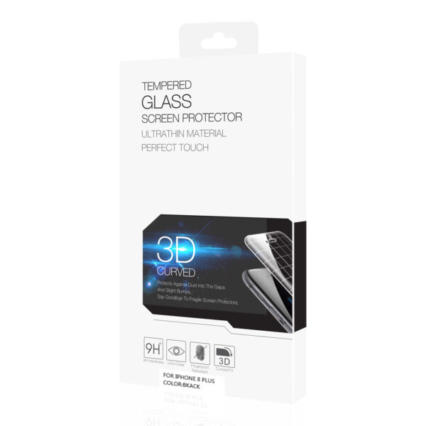 APPLE IPHONE 8 PLUS3D Curved Tempered Glass Screen Protector In Black - Image 4