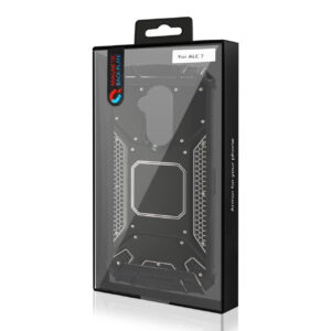 ALCATEL 7 FOLIO Metallic Front Cover Case In Black - Image 4