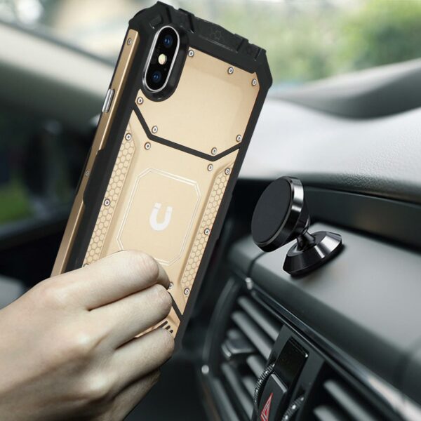 iPhone X/iPhone XS Metallic Front Cover Case In Orange - Image 2