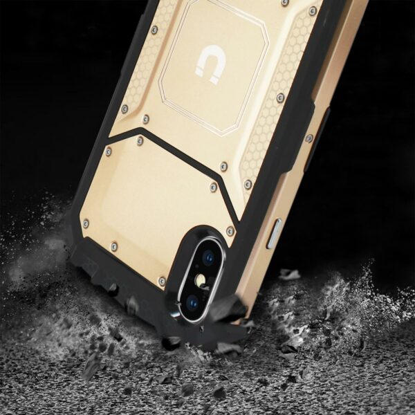 iPhone X/iPhone XS Metallic Front Cover Case In Orange - Image 3