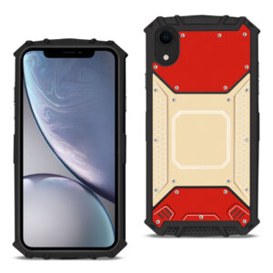 APPLE IPHONE XR Metallic Front Cover Case In Red and Gold