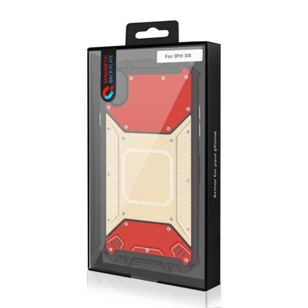 APPLE IPHONE XR Metallic Front Cover Case In Red and Gold - Image 4