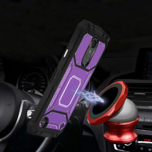 LG ARISTO 3 Metallic Front Cover Case In Purple - Image 2