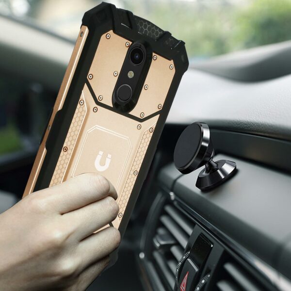 LG K10(2018) Metallic Front Cover Case In Rose Gold - Image 2