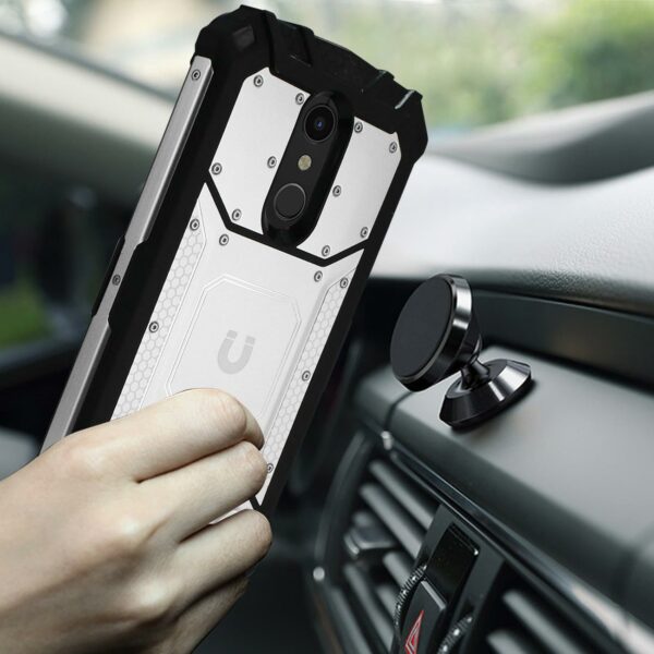 LG K10(2018) Metallic Front Cover Case In Silver - Image 2