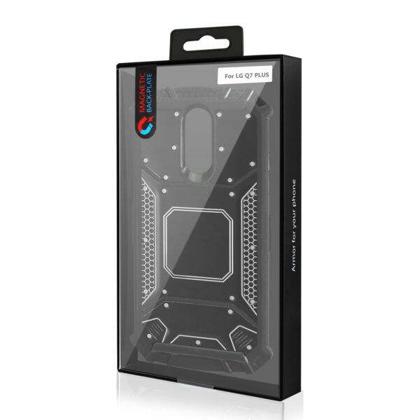 LG Q7 Plus Metallic Front Cover Case In Black - Image 4