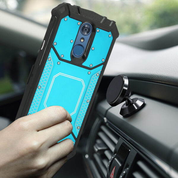 LG Q7 Plus Metallic Front Cover Case In Blue - Image 2