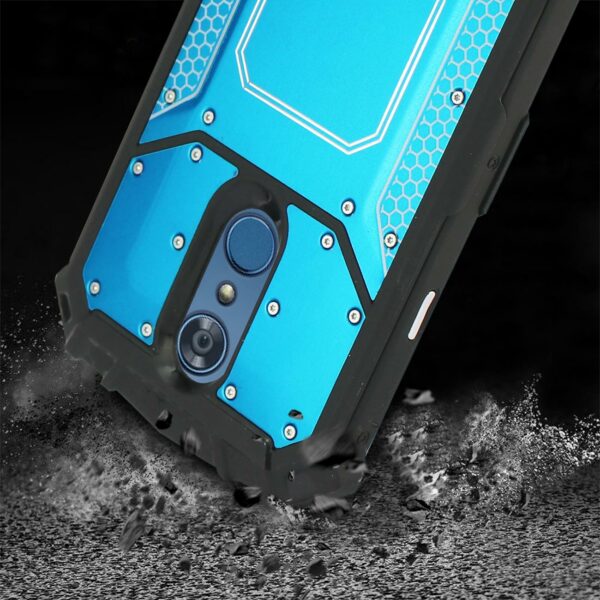 LG Q7 Plus Metallic Front Cover Case In Blue - Image 3
