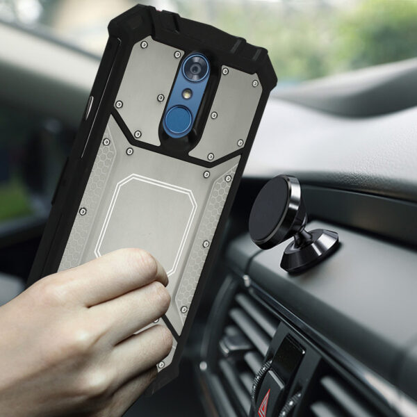 LG Q7 Plus Metallic Front Cover Case In Gray - Image 2