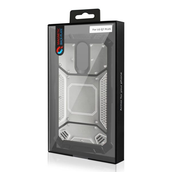 LG Q7 Plus Metallic Front Cover Case In Gray - Image 4