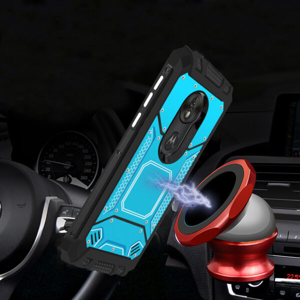 MOTOROLA MOTO G7 PLAY Metallic Front Cover Case In Blue - Image 2