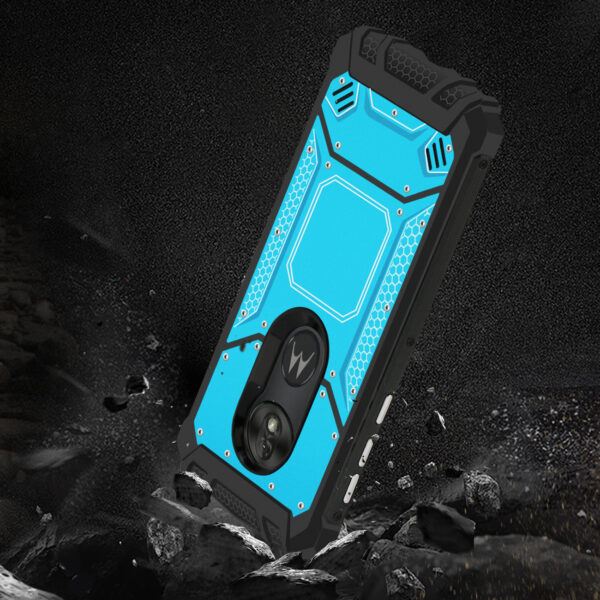 MOTOROLA MOTO G7 PLAY Metallic Front Cover Case In Blue - Image 3