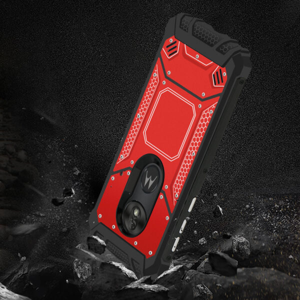 MOTOROLA MOTO G7 PLAY Metallic Front Cover Case In Red - Image 3