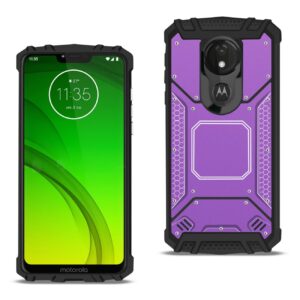 MOTOROLA MOTO G7 Power Metallic Front Cover Case In Purple