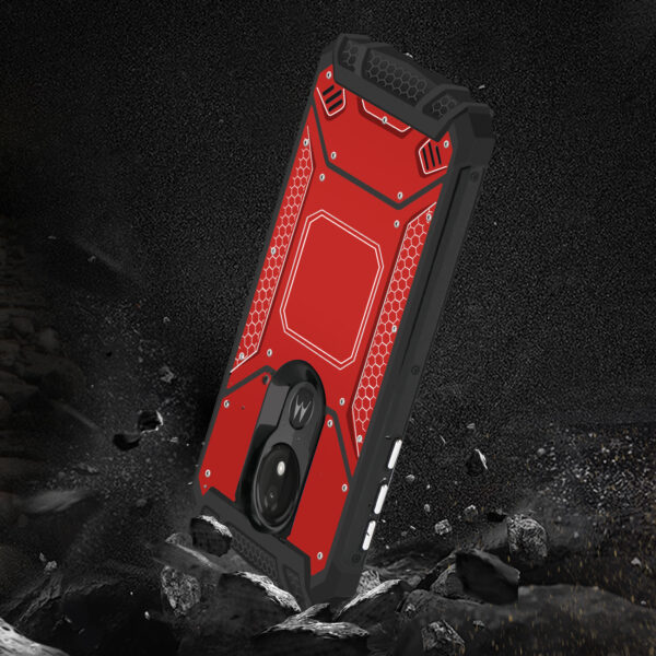 MOTOROLA MOTO G7 POWERMetallic Front Cover Case In Red - Image 3