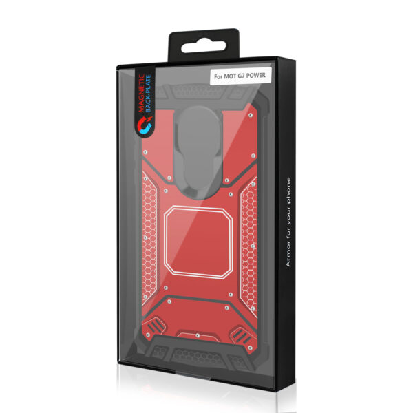 MOTOROLA MOTO G7 POWERMetallic Front Cover Case In Red - Image 4