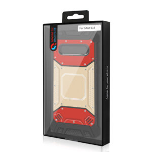 SAMSUNG GALAXY S10 Metallic Front Cover Case In Red and Gold - Image 4