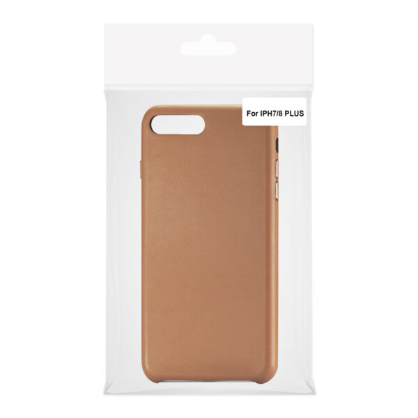 Apple iPhone 8 Plus Premium PU Leather Ultra Slim Vintage Designer Shell Back Cover In Brown - Image 4
