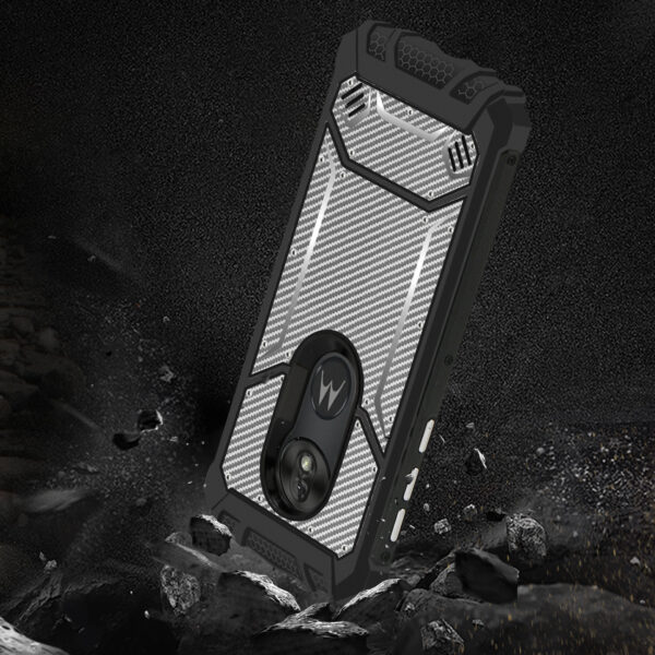 MOTOROLA MOTO G7 PLAY Carbon Fiber Hard-shell Case In Gray - Image 3