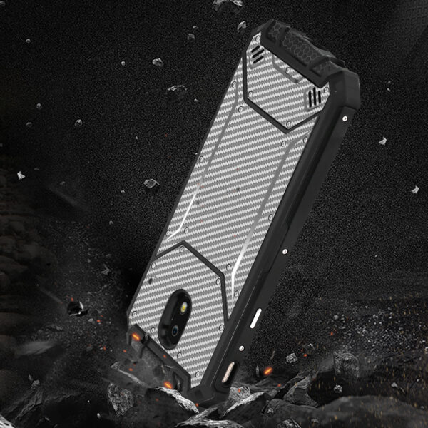 Reiko SAMSUNG GALAXY J7 (2018) Carbon Fiber Hard-shell Case In Gray - Image 3