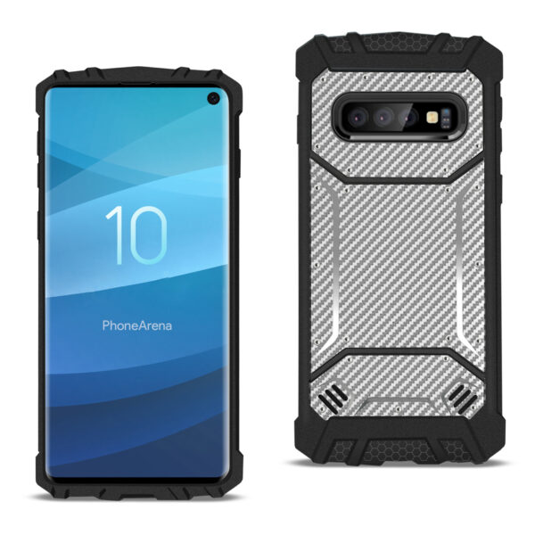 Reiko SAMSUNG GALAXY S10 Carbon Fiber Hard-shell Case In Gray