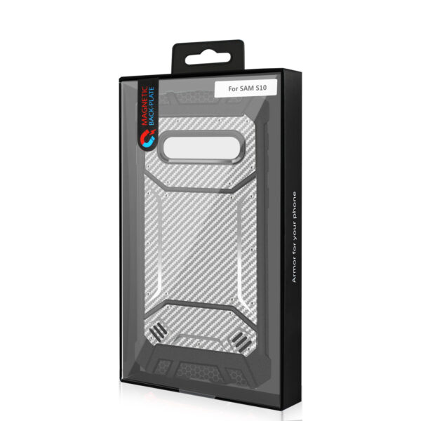 Reiko SAMSUNG GALAXY S10 Carbon Fiber Hard-shell Case In Gray - Image 4