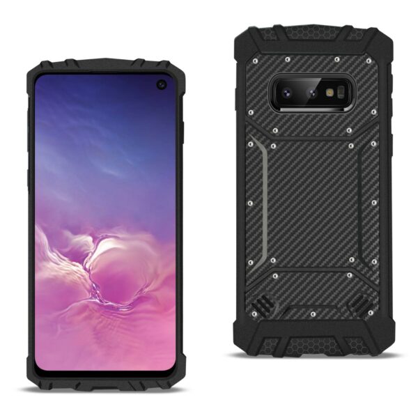 Reiko SAMSUNG GALAXY S10 Lite Carbon Fiber Hard-shell Case In Black