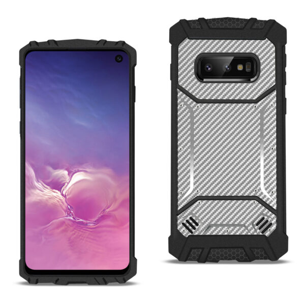 Reiko SAMSUNG GALAXY S10 Lite Carbon Fiber Hard-shell Case In Gray