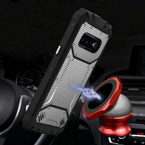 Reiko SAMSUNG GALAXY S10 Lite Carbon Fiber Hard-shell Case In Gray - Image 2