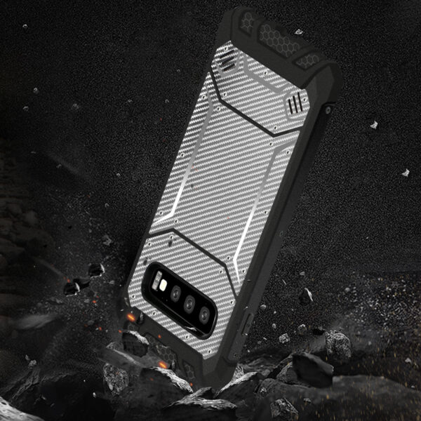Reiko SAMSUNG GALAXY S10 Lite Carbon Fiber Hard-shell Case In Gray - Image 3