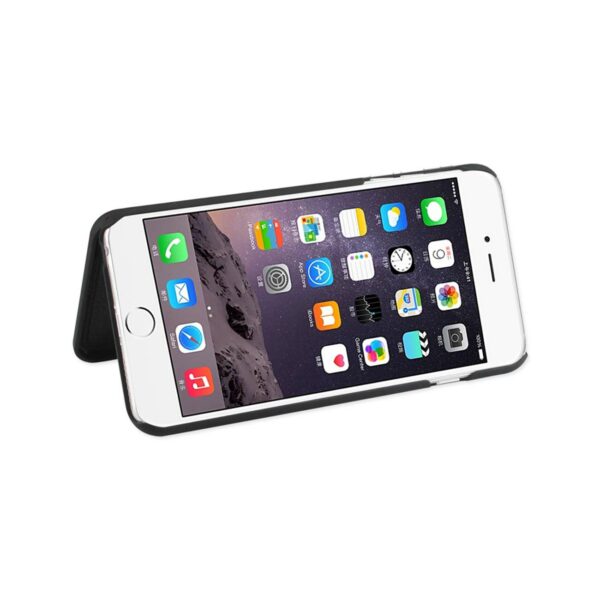 REIKO IPHONE 6 PLUS/ 6S PLUS HIDDEN MIRROR WALLET CASE WITH KICKSTAND FUNCTION IN BLACK - Image 2