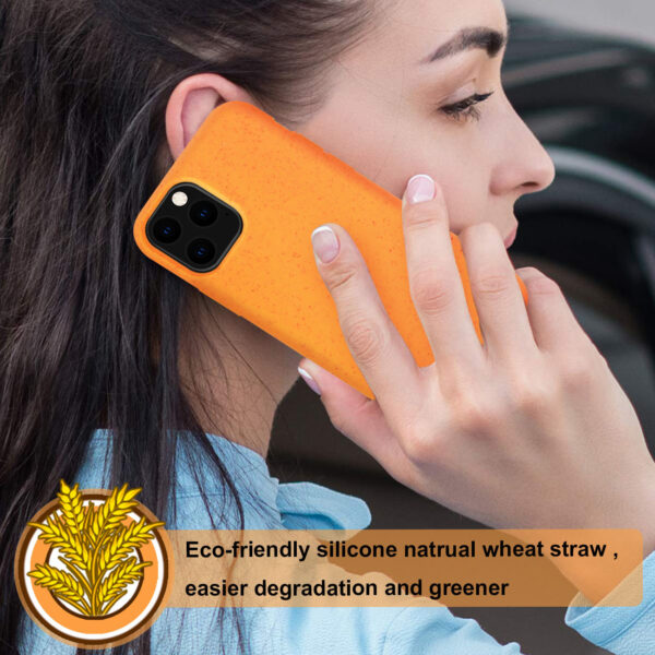 Reiko APPLE IPHONE 11 PRO MAX Wheat Bran Material Silicone Phone Case In Orange - Image 4