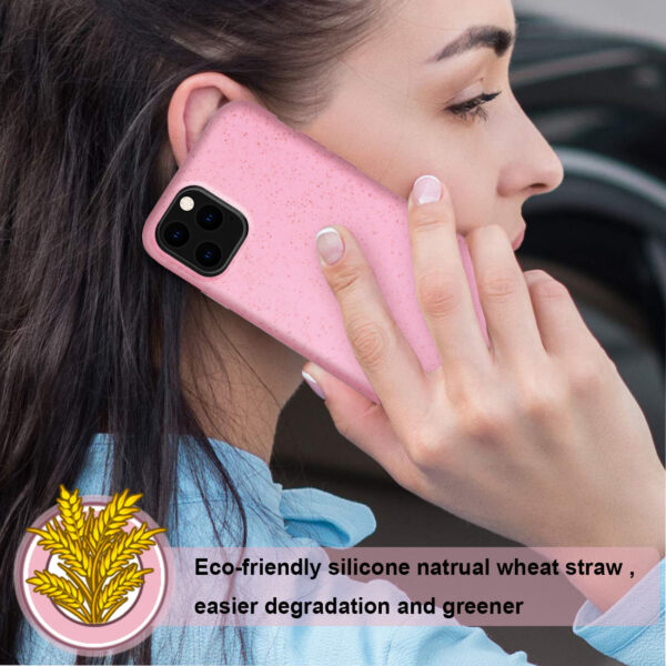 Reiko APPLE IPHONE 11 PRO Wheat Bran Material Silicone Phone Case In Pink - Image 4